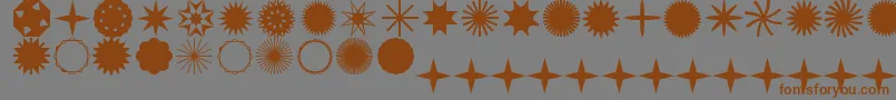 StarTimeJl Font – Brown Fonts on Gray Background