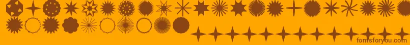 fuente StarTimeJl – Fuentes Marrones Sobre Fondo Naranja