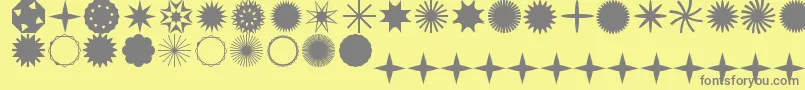 StarTimeJl Font – Gray Fonts on Yellow Background