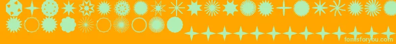 StarTimeJl-fontti – vihreät fontit oranssilla taustalla