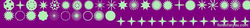 StarTimeJl Font – Green Fonts on Purple Background