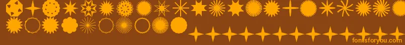 StarTimeJl Font – Orange Fonts on Brown Background