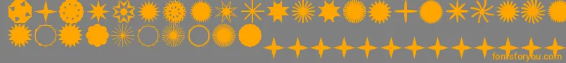 StarTimeJl Font – Orange Fonts on Gray Background