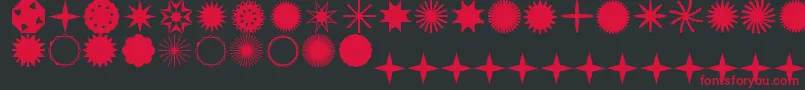 StarTimeJl-Schriftart – Rote Schriften auf schwarzem Hintergrund