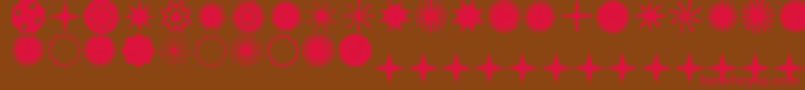 StarTimeJl Font – Red Fonts on Brown Background
