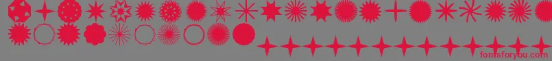 StarTimeJl Font – Red Fonts on Gray Background