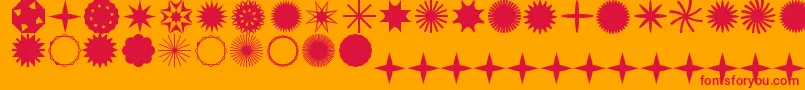 fuente StarTimeJl – Fuentes Rojas Sobre Fondo Naranja