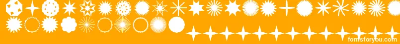 Police StarTimeJl – polices blanches sur fond orange