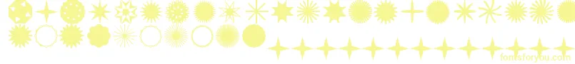フォントStarTimeJl – 黄色のフォント