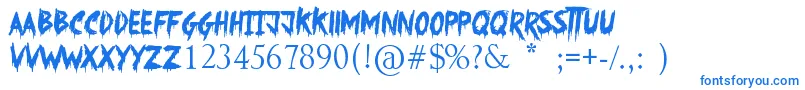 SomethingStrange Font – Blue Fonts on White Background