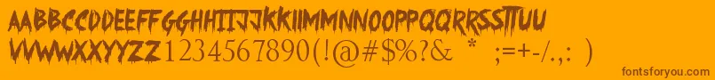 SomethingStrange Font – Brown Fonts on Orange Background