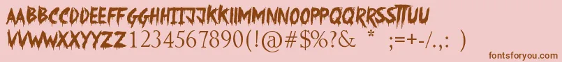 SomethingStrange Font – Brown Fonts on Pink Background