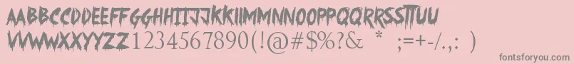 SomethingStrange Font – Gray Fonts on Pink Background