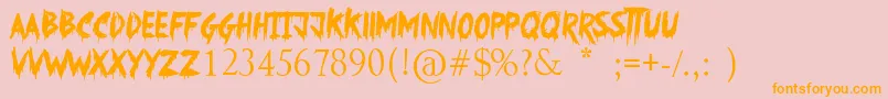 SomethingStrange Font – Orange Fonts on Pink Background