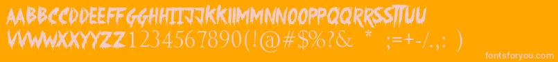 SomethingStrange Font – Pink Fonts on Orange Background