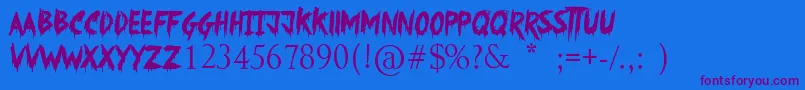 SomethingStrange Font – Purple Fonts on Blue Background