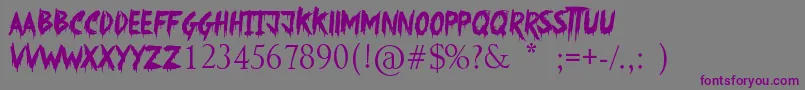 SomethingStrange Font – Purple Fonts on Gray Background
