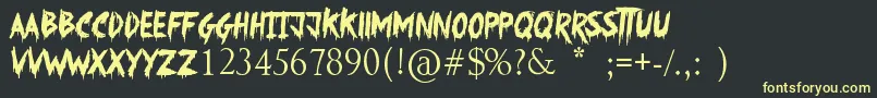 SomethingStrange Font – Yellow Fonts on Black Background