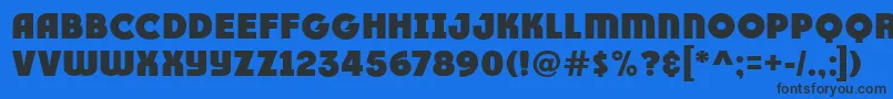 フォントRace1BranntPlusNcv – 黒い文字の青い背景