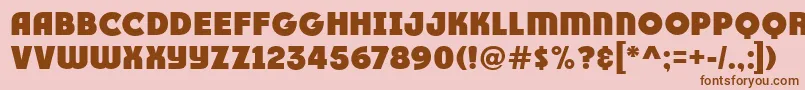 Race1BranntPlusNcv Font – Brown Fonts on Pink Background