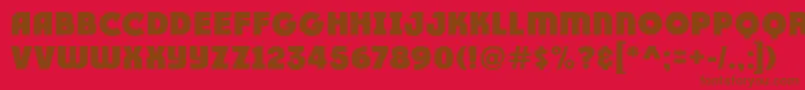 Race1BranntPlusNcv Font – Brown Fonts on Red Background