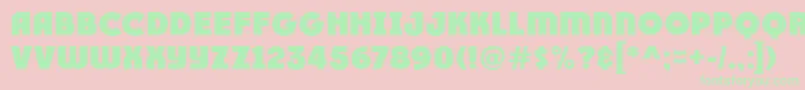 Race1BranntPlusNcv Font – Green Fonts on Pink Background