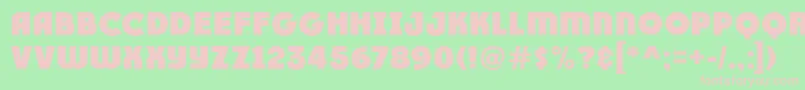 Race1BranntPlusNcv Font – Pink Fonts on Green Background