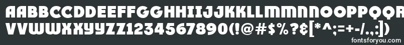 フォントRace1BranntPlusNcv – 黒い背景に白い文字