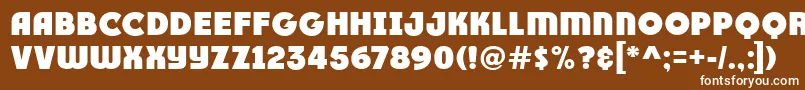 Race1BranntPlusNcv Font – White Fonts on Brown Background