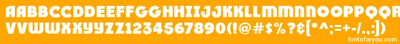 Race1BranntPlusNcv Font – White Fonts on Orange Background