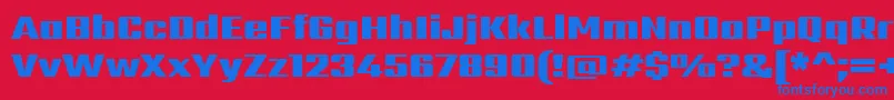 SarpanchBlack Font – Blue Fonts on Red Background