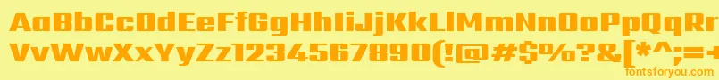 SarpanchBlack Font – Orange Fonts on Yellow Background