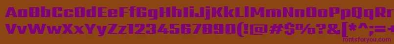 SarpanchBlack Font – Purple Fonts on Brown Background