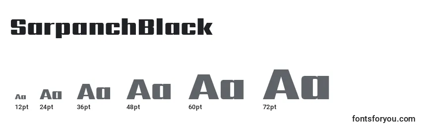 SarpanchBlack Font Sizes