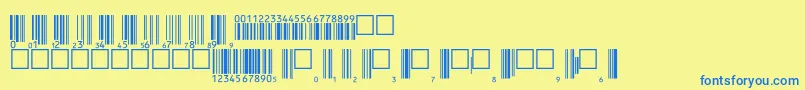 Upcp36tt Font – Blue Fonts on Yellow Background