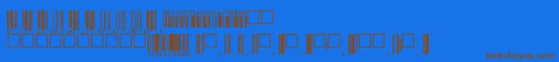 Upcp36tt Font – Brown Fonts on Blue Background