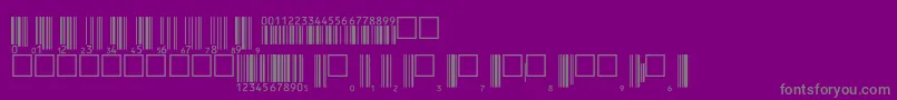 Upcp36tt-Schriftart – Graue Schriften auf violettem Hintergrund