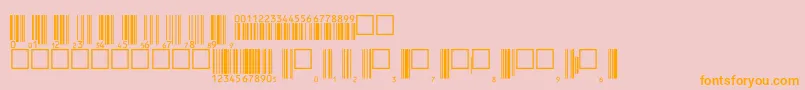 Upcp36tt-Schriftart – Orangefarbene Schriften auf rosa Hintergrund