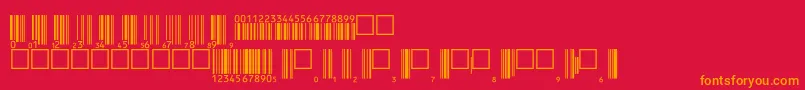 Upcp36tt Font – Orange Fonts on Red Background