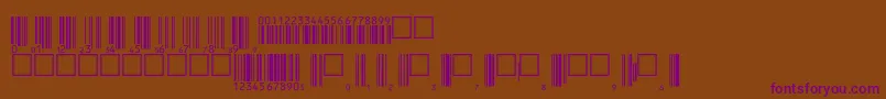 Upcp36tt Font – Purple Fonts on Brown Background