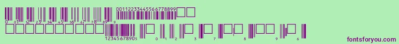 Upcp36tt Font – Purple Fonts on Green Background