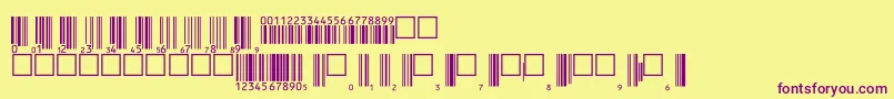 Upcp36tt Font – Purple Fonts on Yellow Background
