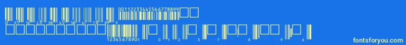 フォントUpcp36tt – 黄色の文字、青い背景