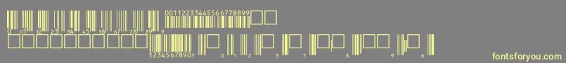 Upcp36tt Font – Yellow Fonts on Gray Background