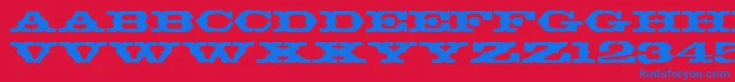 T720DecoRegular Font – Blue Fonts on Red Background