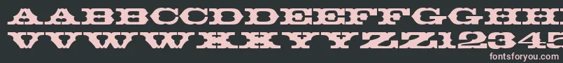 T720DecoRegular Font – Pink Fonts on Black Background