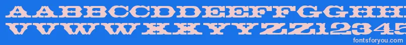 T720DecoRegular Font – Pink Fonts on Blue Background