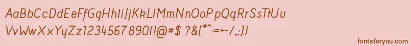 Шрифт AcidMediumItalic – коричневые шрифты на розовом фоне