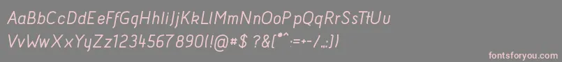 AcidMediumItalic Font – Pink Fonts on Gray Background