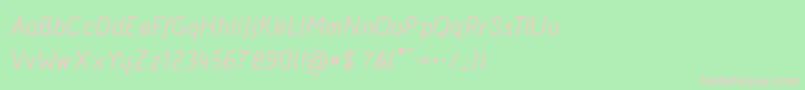 AcidMediumItalic-Schriftart – Rosa Schriften auf grünem Hintergrund